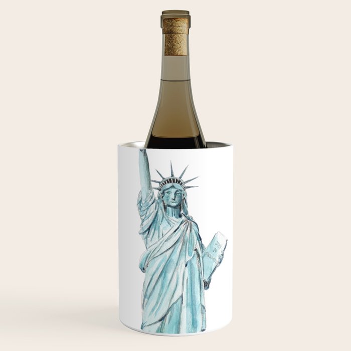 Statue of Liberty watercolor  Wine Chiller Gallery Image 1