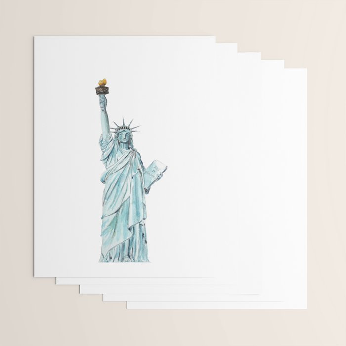 Statue of Liberty watercolor  Wrapping Paper Gallery Image 3