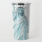Statue of Liberty watercolor  Travel Mug Gallery Image 1
