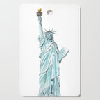 Statue of Liberty watercolor  Cutting Board Gallery Image 1