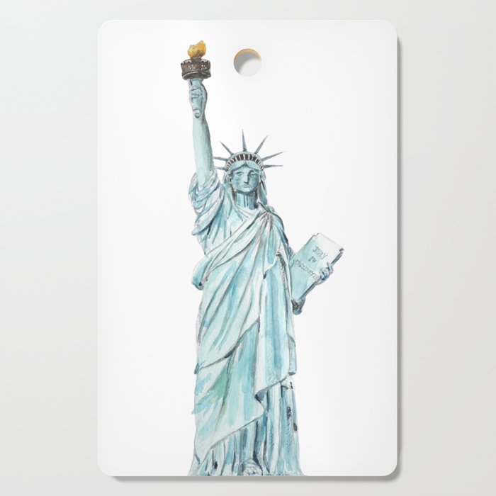 Statue of Liberty watercolor  Cutting Board Gallery Image 1
