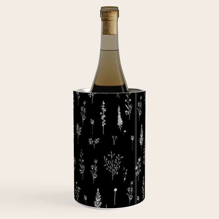 Black wildflowers Wine Chiller Gallery Image 3