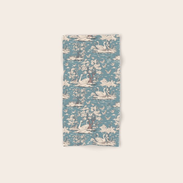 Elegant Swans in Bloom Bath Towel Gallery Image 1