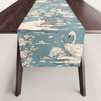 Elegant Swans in Bloom Table Runner Gallery Image 1