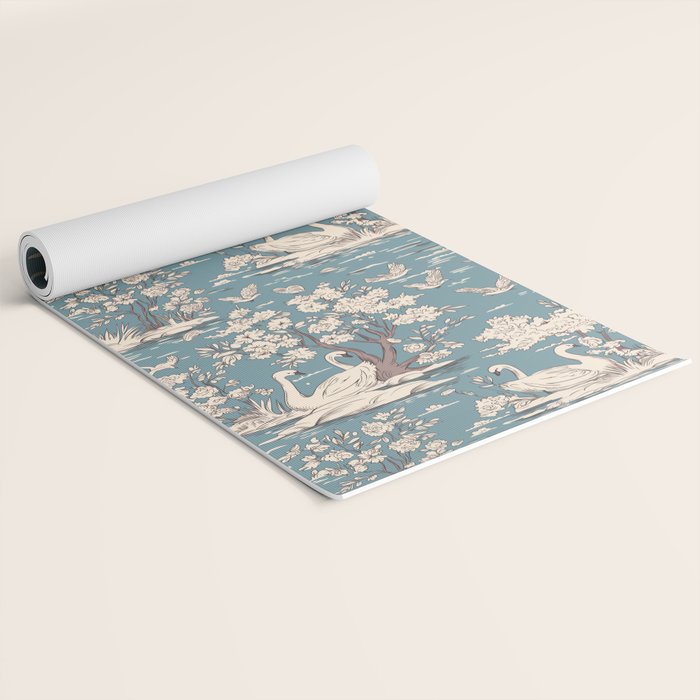 Elegant Swans in Bloom Yoga Mat Gallery Image 2