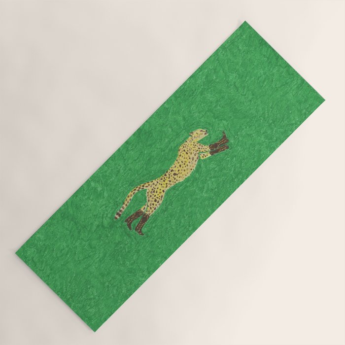 Florence the Cowgirl Cheetah Yoga Mat Gallery Image 1