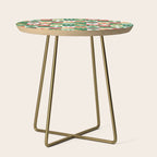 Geometric christmas holiday mosaic pattern Side Table Gallery Image 1