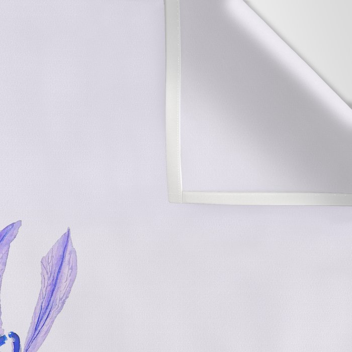purple iris watercolor Wall Tapestry Gallery Image 3