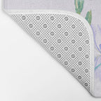 purple iris watercolor Bath Mat Gallery Image 2