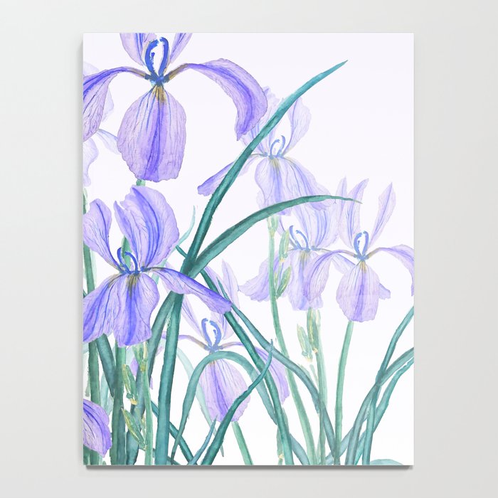 purple iris watercolor Notebook Gallery Image 4