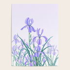purple iris watercolor Poster Gallery Image 4