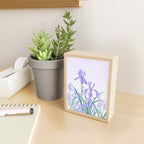 purple iris watercolor Mini Art Print Gallery Image 2