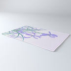 purple iris watercolor Rug Gallery Image 3