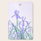 purple iris watercolor Cutting Board Gallery Image 1