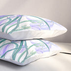 purple iris watercolor Pillow Sham Gallery Image 3