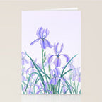 purple iris watercolor Stationery Card Gallery Image 2