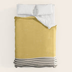 Yellow Sunset Mid Century Modern Minimalist Rothko Inspired Color Field With Lines Geometric Style Duvet Cover Gallery Image 6