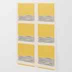 Yellow Sunset Mid Century Modern Minimalist Rothko Inspired Color Field With Lines Geometric Style Wallpaper Gallery Image 2