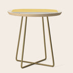 Yellow Sunset Mid Century Modern Minimalist Rothko Inspired Color Field With Lines Geometric Style Side Table Gallery Image 1
