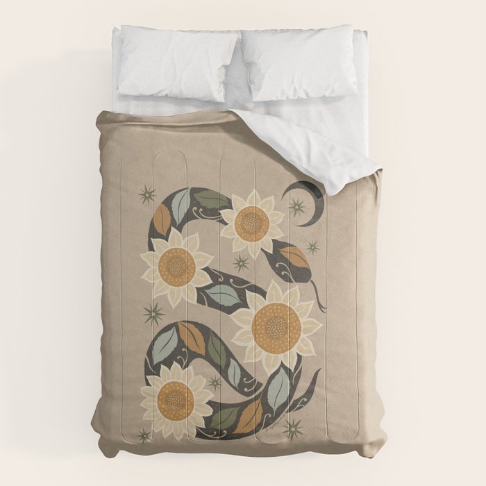 Snake and Sunflowers - Harvest Colors Comforter Gallery Image 6