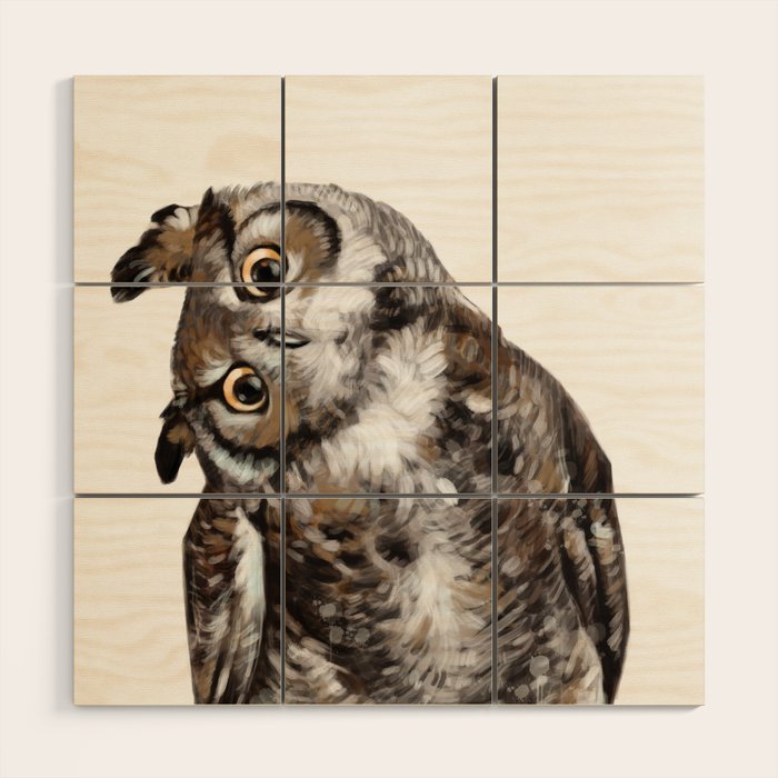 Owl Wood Wall Art Gallery Image 1