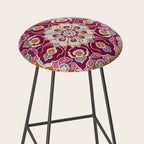 Ruby and Spice Floral Mandala Stool Gallery Image 2