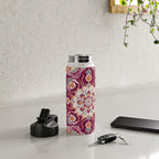 Ruby and Spice Floral Mandala Water Bottle Gallery Image 4