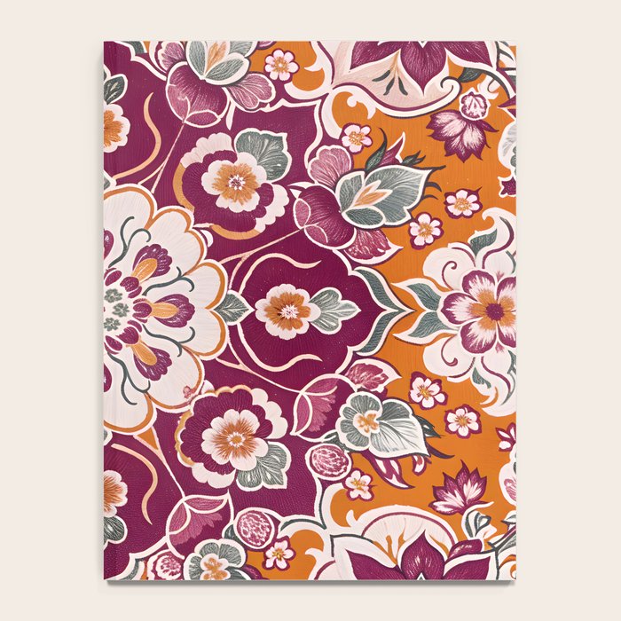 Ruby and Spice Floral Mandala Notebook Gallery Image 4