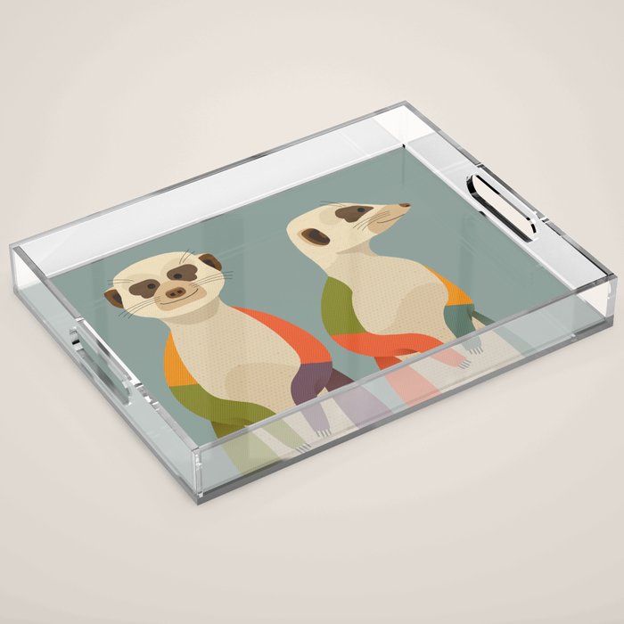 Meerkats Acrylic Tray Gallery Image 1