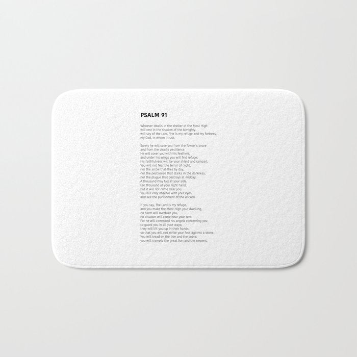 Psalm 91 Bath Mat Gallery Image 1