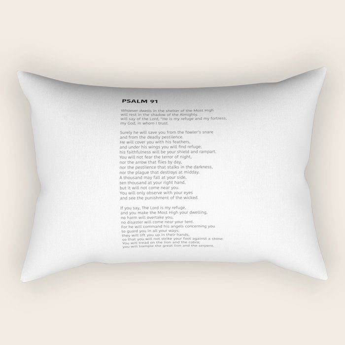 Psalm 91 Rectangular Pillow Gallery Image 1