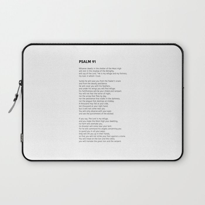 Psalm 91 Laptop Sleeve Gallery Image 1