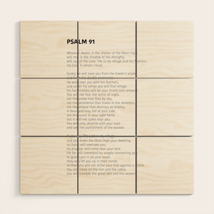 Psalm 91 Wood Wall Art Gallery Image 1