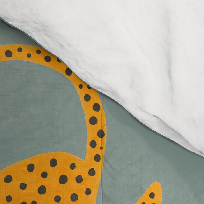 Leopard Race - blue Comforter Gallery Image 4