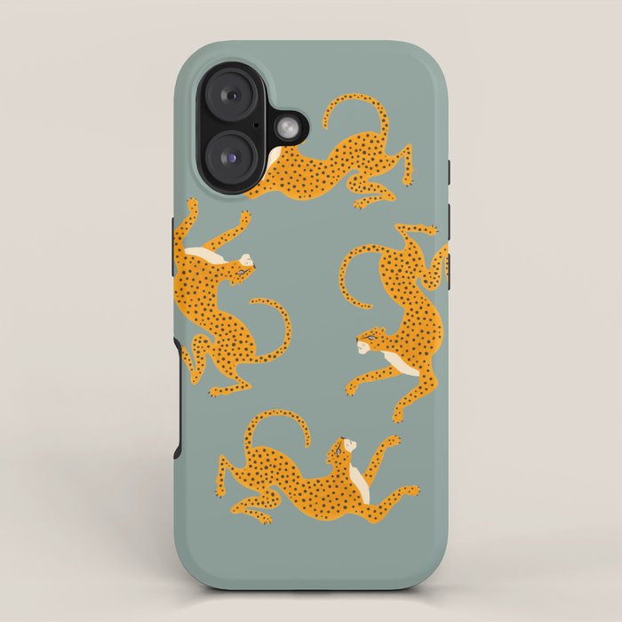 Leopard Race - blue iPhone Case Gallery Image 1