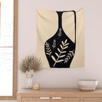 Minimal Abstract Art Vase 19 Wall Tapestry Gallery Image 2