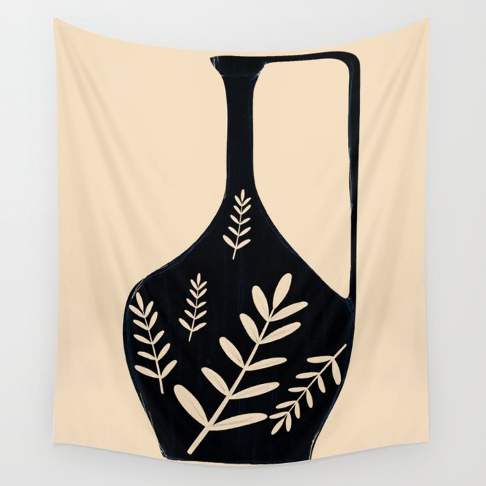Minimal Abstract Art Vase 19 Wall Tapestry Gallery Image 1