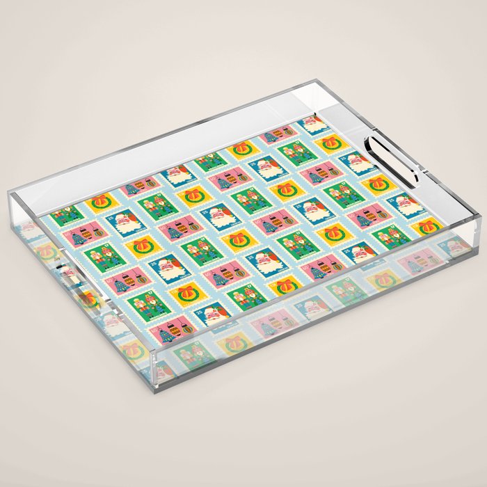 Christmas Stamps Acrylic Tray Gallery Image 1