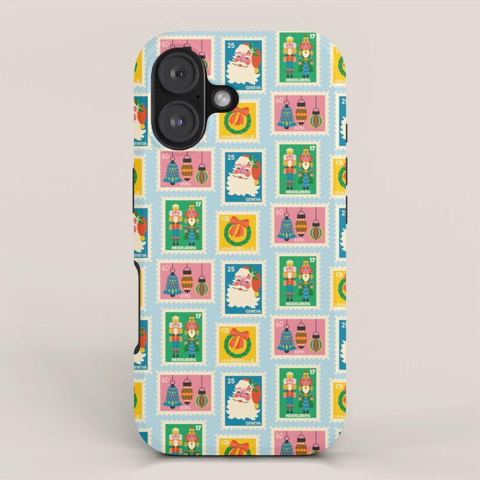 Christmas Stamps iPhone Case Gallery Image 1
