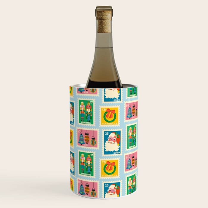 Christmas Stamps Wine Chiller Gallery Image 2