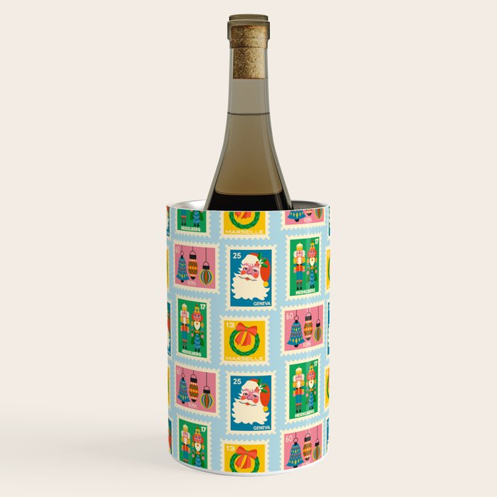 Christmas Stamps Wine Chiller Gallery Image 1