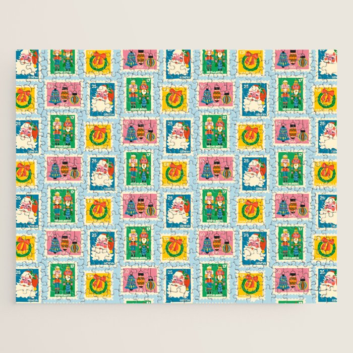 Christmas Stamps Jigsaw Puzzle Gallery Image 1