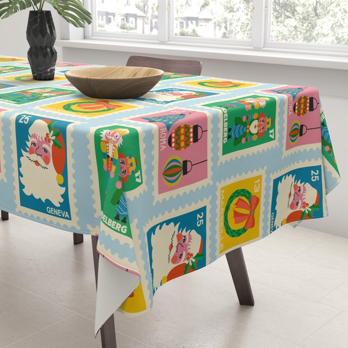 Christmas Stamps Tablecloth Gallery Image 3
