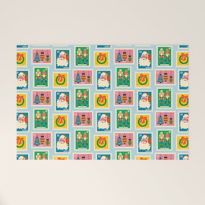 Christmas Stamps Welcome Mat Gallery Image 1