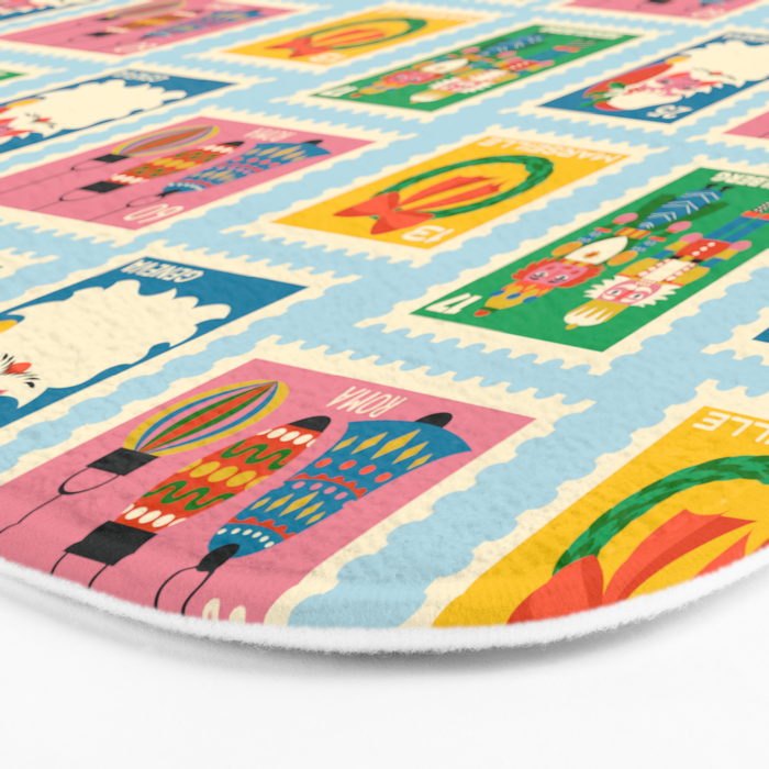 Christmas Stamps Bath Mat Gallery Image 3