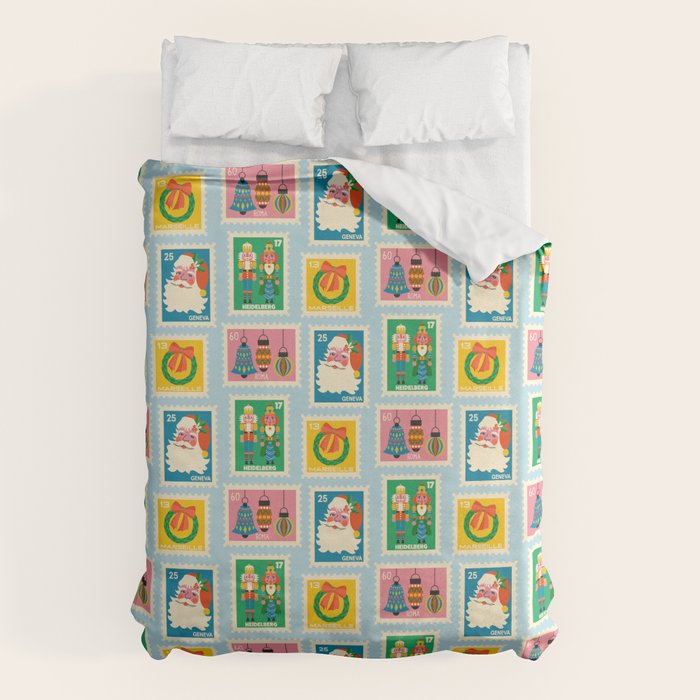 Christmas Stamps Duvet Cover Gallery Image 6
