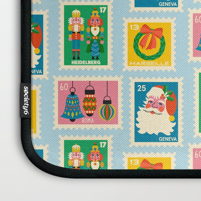 Christmas Stamps Laptop Sleeve Gallery Image 3