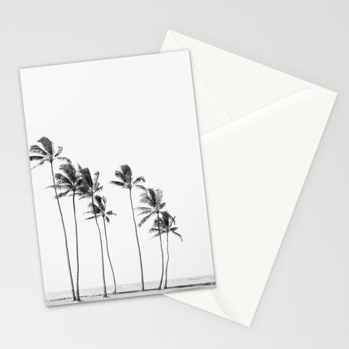 Hawaii Palm Trees - Black and White Photography Stationery Card Gallery Image 2