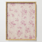Elegant blush pink white rustic floral vintage stripes Serving Tray Gallery Image 1
