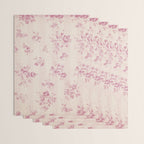 Elegant blush pink white rustic floral vintage stripes Wrapping Paper Gallery Image 3